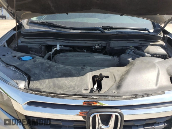2019 Honda Ridgeline RTL-T with VIN 5FPYK3F67KB031672, listed as a Copart auction lot 55080205 with 106,912 mi miles and Salvage title. Bid and sale history available at DreamBid. Image 11.