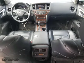 2017 Nissan Pathfinder S with VIN 5N1DR2MN2HC902549, listed as a Copart auction lot 45566675 with 124,564 mi miles and Salvage Title. Bid and sale history available at carsss.com. Image 8.