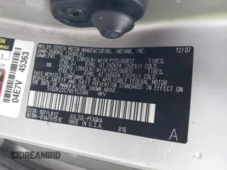 2008 Toyota Sienna XLE with VIN 5TDZK22C78S153388, listed as a IAAI auction lot 41861551 with 227,082 mi miles. Bid and sale history available at carsss.com. Image 9.