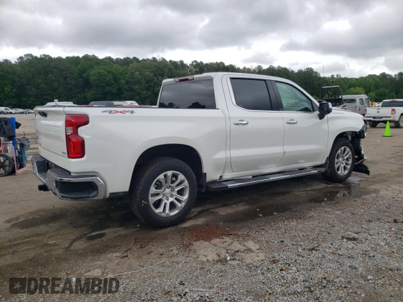 2024 Chevrolet Silverado 1500 LTZ with VIN 1GCUDGEL2RZ171374, listed as a Copart auction lot 55484474 with 5,904 mi miles and Salvage Title. Bid and sale history available at DreamBid. Image 3.