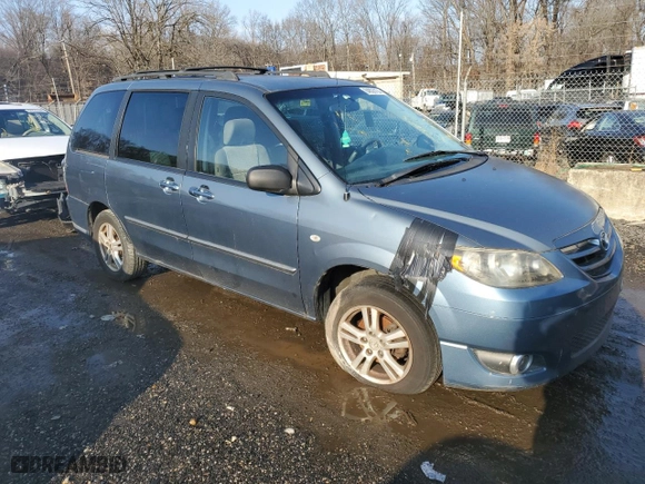 2004 Mazda MPV ES with VIN JM3LW28J740505759, listed as a Copart auction lot 84826104 with 135,543 mi miles and Salvage Title. Bid and sale history available at carsss.com. Image 4.
