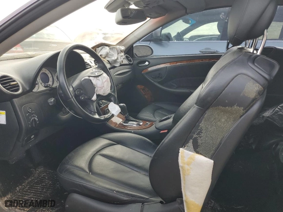 2006 Mercedes-Benz CLK-Class 5.0L with VIN WDBTK75G56T069553, listed as a Copart auction lot 80439254 with 84,715 mi miles and Salvage Title. Bid and sale history available at carsss.com. Image 7.