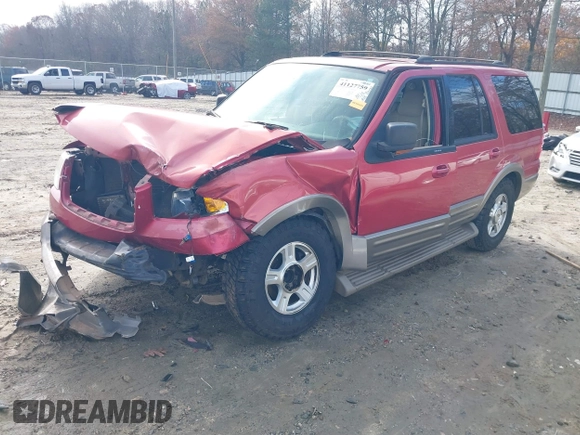 2003 Ford Expedition Eddie Bauer with VIN 1FMFU17L63LC52810, listed as a IAAI auction lot 41127759 with 1 mi miles. Bid and sale history available at carsss.com. Image 2.