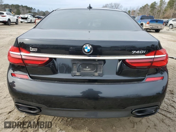 2017 BMW 7 Series 740i with VIN WBA7E2C50HG739520, listed as a Copart auction lot 88144025 with 0 mi miles and Salvage Title. Bid and sale history available at carsss.com. Image 6.