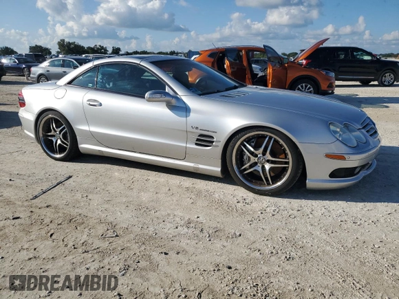2004 Mercedes-Benz SL 55/63 AMG with VIN WDBSK74FX4F069435, listed as a Copart auction lot 73716494 with Not provided miles and Salvage title. Bid and sale history available at DreamBid. Image 4.