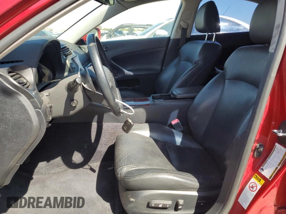 2008 Lexus IS 350 with VIN JTHBE262685018336, listed as a Copart auction lot 52635385 with 144,233 mi miles and Salvage title. Bid and sale history available at DreamBid. Image 7.