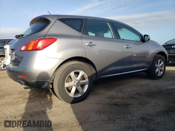 2009 Nissan Murano S with VIN JN8AZ18U29W102034, listed as a Copart auction lot 76122594 with 60,342 mi miles and Salvage Title. Bid and sale history available at carsss.com. Image 3.