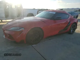 2021 Toyota GR Supra 3.0 with VIN WZ1DB0C02MW043752, listed as a Copart auction lot 73785324 with 53,345 mi miles and Salvage Title. Bid and sale history available at carsss.com. Image 1.