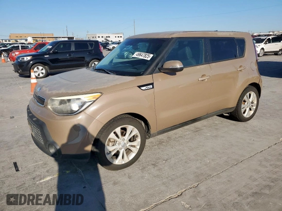 2014 Kia Soul + with VIN KNDJP3A51E7060881, listed as a Copart auction lot 49647825 with 112,908 mi miles and Salvage Title. Bid and sale history available at carsss.com. Image 1.