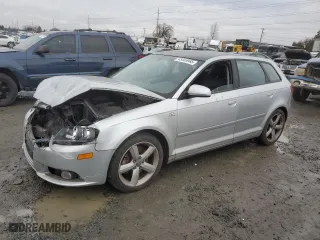 2008 Audi A3 with VIN WAUHF78P88A039272, listed as a Copart auction lot 43483965 with 162,250 mi miles and Salvage Title. Bid and sale history available at carsss.com. Image 1.