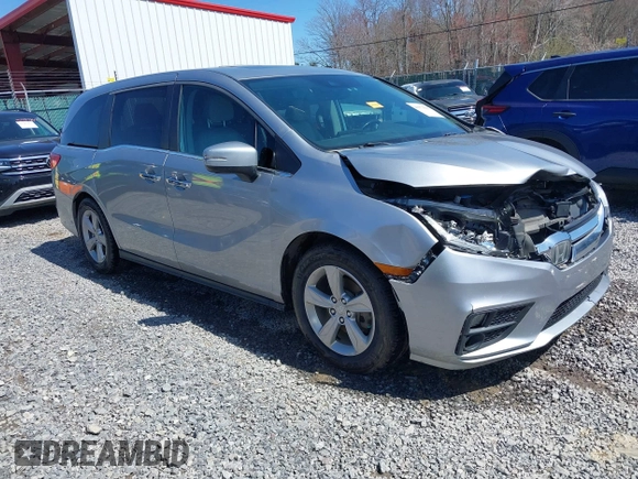 2018 Honda Odyssey EX-L with VIN 5FNRL6H75JB092633, listed as a IAAI auction lot 41971589 with 103,099 mi miles and . Bid and sale history available at DreamBid. Image 1.