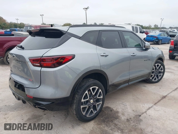 2023 Chevrolet Blazer RS with VIN 3GNKBERS4PS118163, listed as a IAAI auction lot 41394827 with 20,284 mi miles and . Bid and sale history available at DreamBid. Image 4.