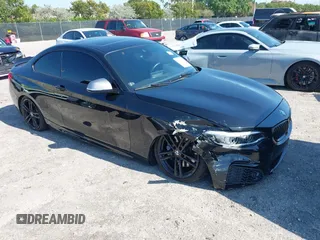 2019 BMW 2 Series M240i with VIN WBA2J5C53KVC07918, listed as a IAAI auction lot 42039042 with 46,133 mi miles and . Bid and sale history available at carsss.com. Image 1.