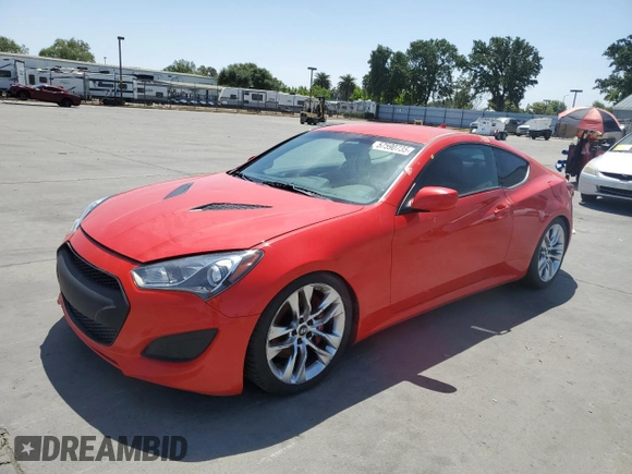 2013 Hyundai Genesis Coupe Premium z VIN KMHHT6KD7DU112883, wystawiony jako Copart lot #57590735 z przebiegiem 104 226 mil mil oraz Szkody całkowita. Historia ofert i sprzedaży dostępna na DreamBid. Obrazek 1.