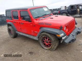 2020 Jeep Wrangler Unlimited Willys with VIN 1C4HJXDN8LW213889, listed as a IAAI auction lot 41561034 with 97,489 mi miles and . Bid and sale history available at DreamBid. Image 1.
