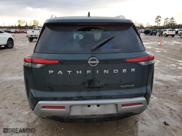 2022 Nissan Pathfinder Platinum with VIN 5N1DR3DG3NC266310, listed as a Copart auction lot 43076525 with 65,931 mi miles and Salvage Title. Bid and sale history available at carsss.com. Image 6.