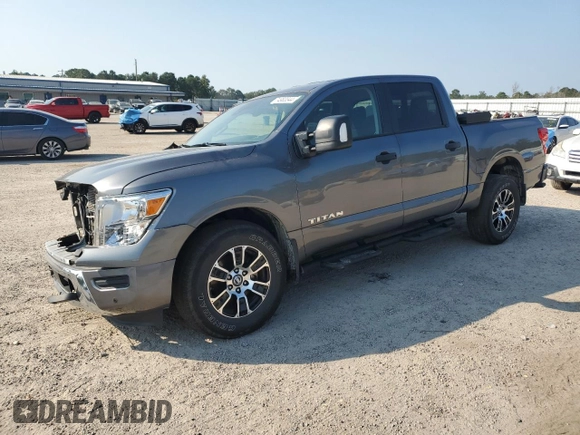 2022 Nissan Titan SV with VIN 1N6AA1EF6NN102544, listed as a Copart auction lot 74983344 with 34,090 mi miles and Salvage title. Bid and sale history available at DreamBid. Image 1.