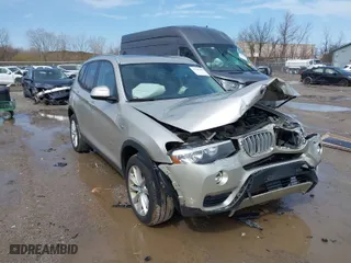 2017 BMW X3 xDrive28i with VIN 5UXWX9C55H0T12827, listed as a IAAI auction lot 41955621 with 101,127 mi miles. Bid and sale history available at carsss.com. Image 1.