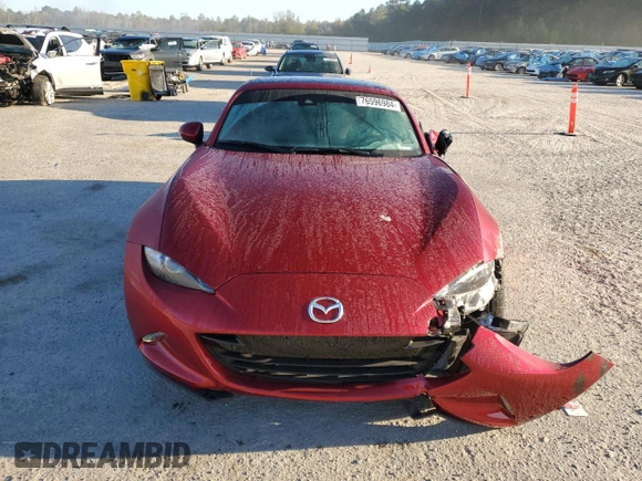 2023 Mazda MX-5 Miata Grand Touring with VIN JM1NDAM71P0559428, listed as a Copart auction lot 76596984 with 7,237 mi miles and Salvage title. Bid and sale history available at DreamBid. Image 5.