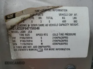 2004 Chevrolet Cavalier with VIN 1G1JC52F947150348, listed as a Copart auction lot 47095065 with 133,514 mi miles and Salvage title. Bid and sale history available at DreamBid. Image 12.