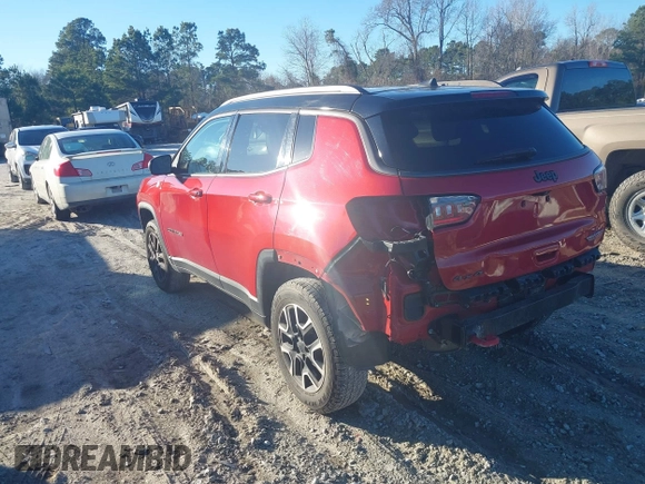 2020 Jeep Compass Trailhawk with VIN 3C4NJDDB6LT220868, listed as a IAAI auction lot 41600066 with 51,151 mi miles and . Bid and sale history available at carsss.com. Image 3.