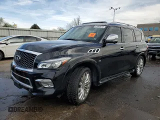 2016 Infiniti QX80 z VIN JN8AZ2NE5G9121191, wystawiony jako Copart lot #51083675 z przebiegiem Nie podano mil oraz Tytuł czysty. Historia ofert i sprzedaży dostępna na DreamBid. Obrazek 1.