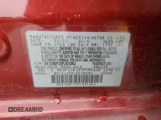 2023 Nissan Versa SR with VIN 3N1CN8FV3PL831363, listed as a Copart auction lot 60890225 with 41,938 mi miles and Salvage title. Bid and sale history available at DreamBid. Image 12.