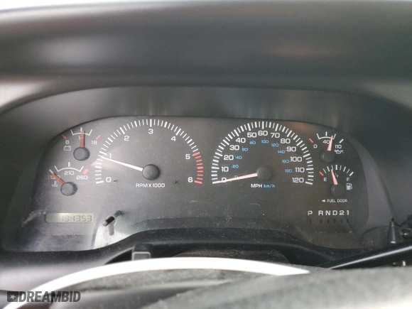 1998 Dodge Ram 1500 with VIN 3B7HF13Z7WG234044, listed as a Copart auction lot 44565195 with 194,353 mi miles and Salvage Title. Bid and sale history available at carsss.com. Image 9.