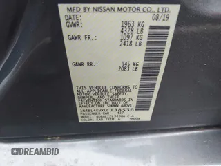 2020 Nissan Altima SL z VIN 1N4BL4EVXLC138536, wystawiony jako IAAI lot #42123765 z przebiegiem 101 093 mil mil oraz . Historia ofert i sprzedaży dostępna na DreamBid. Obrazek 9.