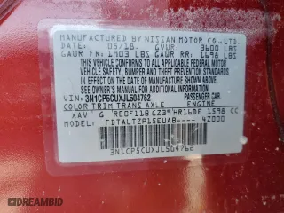 2018 Nissan Kicks SV with VIN 3N1CP5CUXJL504762, listed as a Copart auction lot 48464885 with 0 mi miles and Salvage Title. Bid and sale history available at carsss.com. Image 12.