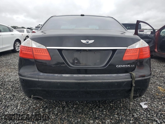 2009 Hyundai Genesis with VIN KMHGC46F19U045202, listed as a Copart auction lot 74543594 with 135,170 mi miles and Salvage Title. Bid and sale history available at carsss.com. Image 6.