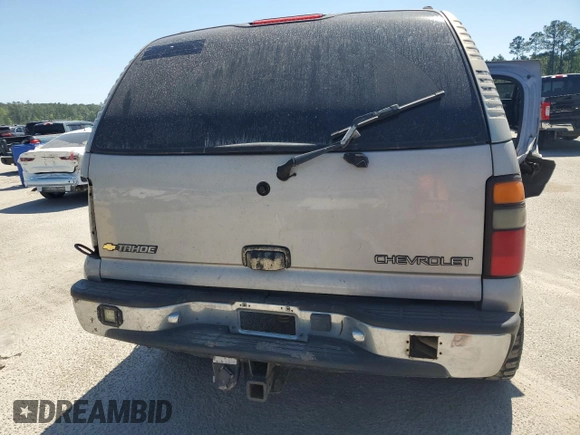 2004 Chevrolet Tahoe LS with VIN 1GNEC13V64J327536, listed as a Copart auction lot 52971375 with Not provided miles and Salvage title. Bid and sale history available at DreamBid. Image 6.