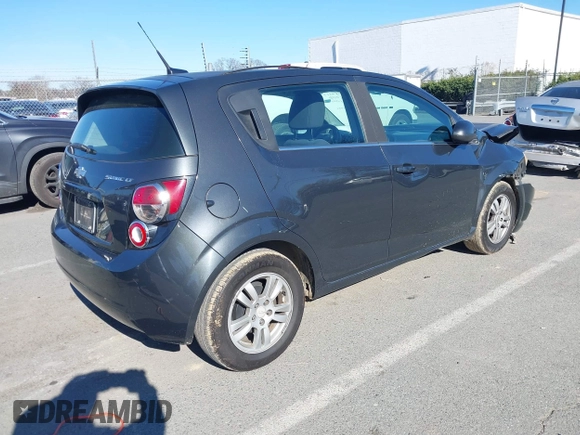 2014 Chevrolet Sonic LT with VIN 1G1JC6SH3E4203331, listed as a IAAI auction lot 41595915 with 161,876 mi miles. Bid and sale history available at carsss.com. Image 4.