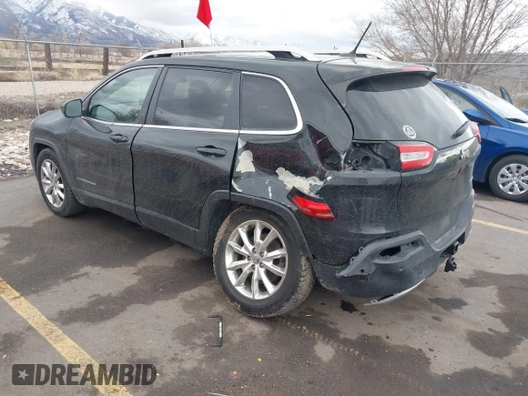 2014 Jeep Cherokee Limited with VIN 1C4PJLDS7EW283526, listed as a IAAI auction lot 41718517 with 129,868 mi miles. Bid and sale history available at carsss.com. Image 3.