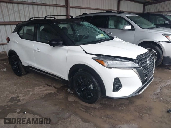 2024 Nissan Kicks SR with VIN 3N1CP5DV7RL477815, listed as a IAAI auction lot 41711502 with 17,198 mi miles and . Bid and sale history available at DreamBid. Image 1.