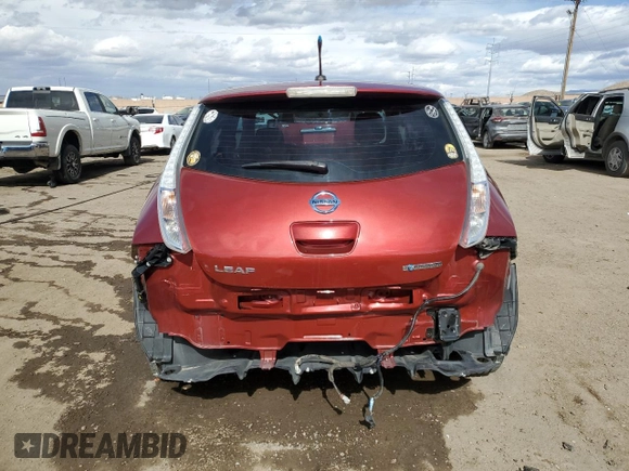 2013 Nissan LEAF SV with VIN 1N4AZ0CP6DC425817, listed as a Copart auction lot 44527595 with 102,899 mi miles and Salvage Title. Bid and sale history available at carsss.com. Image 6.