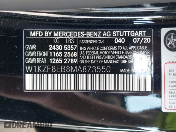 2021 Mercedes-Benz E 350 z VIN W1KZF8EB8MA873550, wystawiony jako IAAI lot #42299371 z przebiegiem 62 734 mil mil oraz . Historia ofert i sprzedaży dostępna na DreamBid. Obrazek 9.
