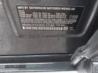 2019 BMW X1 sDrive28i with VIN WBXHU7C52K5L12160, listed as a IAAI auction lot 41452244 with 59,344 mi miles and . Bid and sale history available at DreamBid. Image 9.