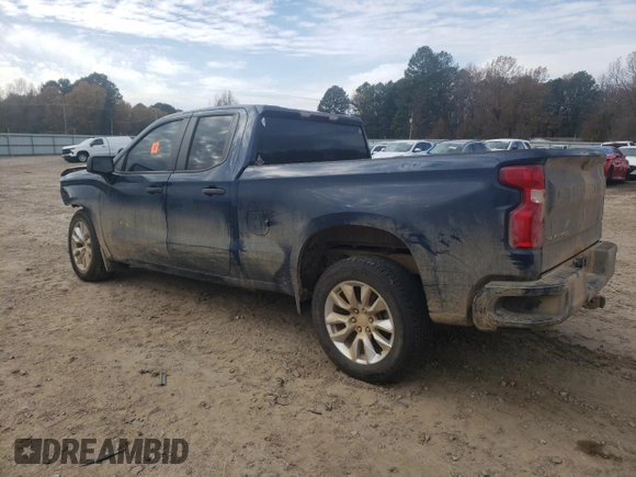 2020 Chevrolet Silverado 1500 Custom with VIN 1GCRWBEK1LZ225099, listed as a Copart auction lot 84474384 with 104,928 mi miles and Salvage Title. Bid and sale history available at carsss.com. Image 2.