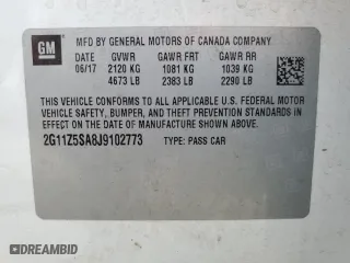 2018 Chevrolet Impala LS with VIN 2G11Z5SA8J9102773, listed as a Copart auction lot 47221305 with 191,008 mi miles and Salvage Title. Bid and sale history available at carsss.com. Image 15.