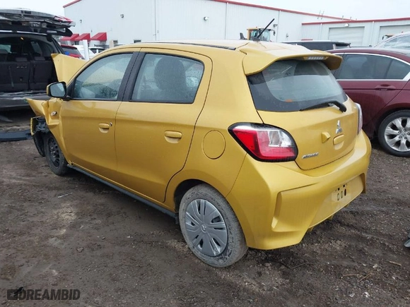 2024 Mitsubishi Mirage ES with VIN ML32AUHJ4RH005388, listed as a IAAI auction lot 41611223 with 9,505 mi miles. Bid and sale history available at carsss.com. Image 3.