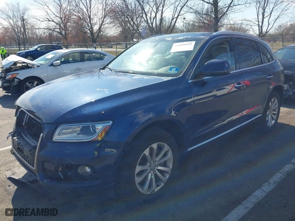 2016 Audi Q5 Premium with VIN WA1C2AFP0GA053619, listed as a IAAI auction lot 41839925 with 186,862 mi miles. Bid and sale history available at carsss.com. Image 2.