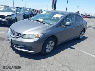 2013 Honda Civic Sdn LX with VIN 19XFB2F55DE286959, listed as a IAAI auction lot 42051407 with 233,383 mi miles. Bid and sale history available at carsss.com. Image 2.