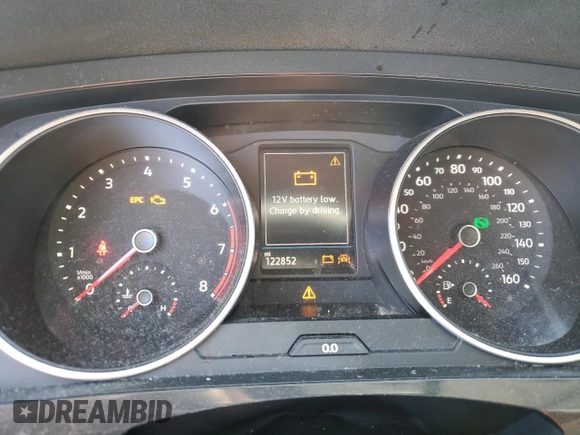 2019 Volkswagen Tiguan S with VIN 3VV1B7AX6KM080196, listed as a Copart auction lot 46238155 with 122,852 mi miles and Salvage title. Bid and sale history available at DreamBid. Image 9.