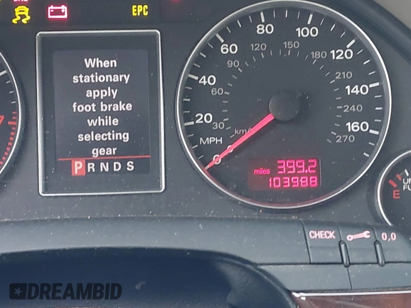 2007 Audi A4 2.0T with VIN WAUKF78E27A037486, listed as a IAAI auction lot 41694607 with 103,988 mi miles and . Bid and sale history available at DreamBid. Image 15.