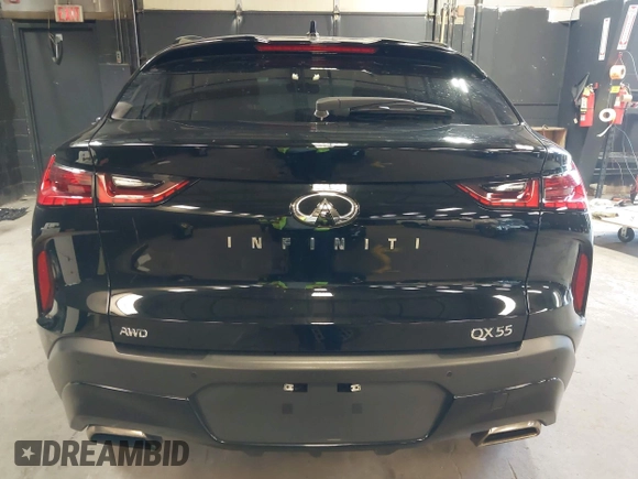 2024 Infiniti QX55 Luxe with VIN 3PCAJ5JRXRF105669, listed as a IAAI auction lot 42155781 with 17,556 mi miles and . Bid and sale history available at DreamBid. Image 17.