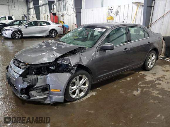 2012 Ford Fusion SE with VIN 3FAHP0HG9CR323277, listed as a Copart auction lot 59501005 with 84,658 mi miles and Salvage title. Bid and sale history available at DreamBid. Image 1.