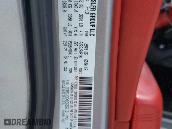 2013 Dodge Durango Crew z VIN 1C4RDJDGXDC696119, wystawiony jako Copart lot #58226905 z przebiegiem 154 915 mil mil oraz Czysty tytuł • Clean title. Historia ofert i sprzedaży dostępna na DreamBid. Obrazek 13.