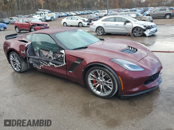2016 Chevrolet Corvette Z06 2LZ with VIN 1G1YR2D62G5608952, listed as a Copart auction lot 78149904 with 10,528 mi miles and Salvage Title. Bid and sale history available at carsss.com. Image 4.