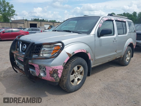 2005 Nissan Pathfinder SE with VIN 5N1AR18W45C779915, listed as a IAAI auction lot 42522452 with 260,904 mi miles and . Bid and sale history available at DreamBid. Image 2.